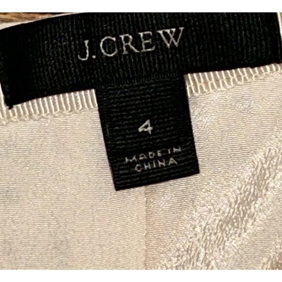 J. Crew Laser Cut Drop Waist Pleated Mini Skirt Womens Size 4 Nude Lined - Picture 8 of 11